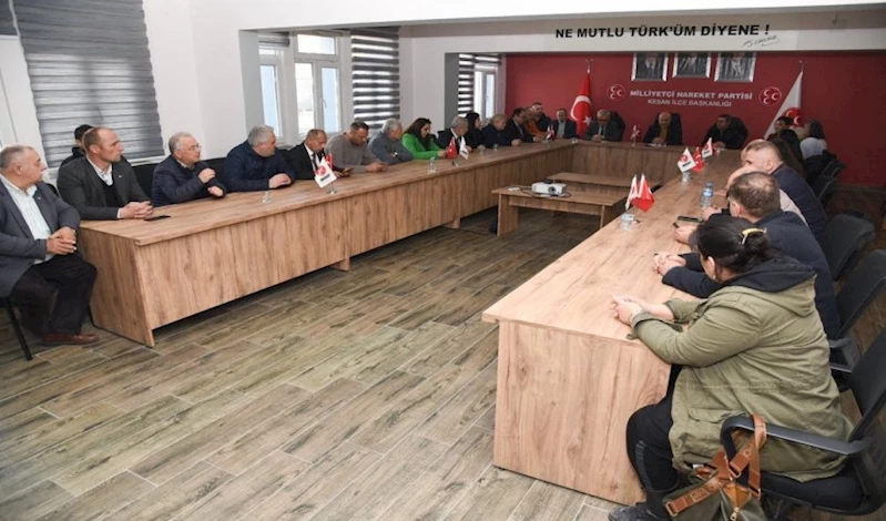 Helvacıoğlu’ndan MHP İlçe Başkanlığı’na ziyaret