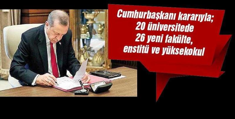 Erdoğan’ın imzasıyla Resmi Gazete’de yayımlandı