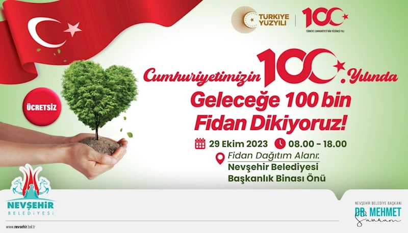 Nevşehir Belediyesi Vatandaşlara Ücretsiz Olarak 100 Bin Fidan Dağıtacak