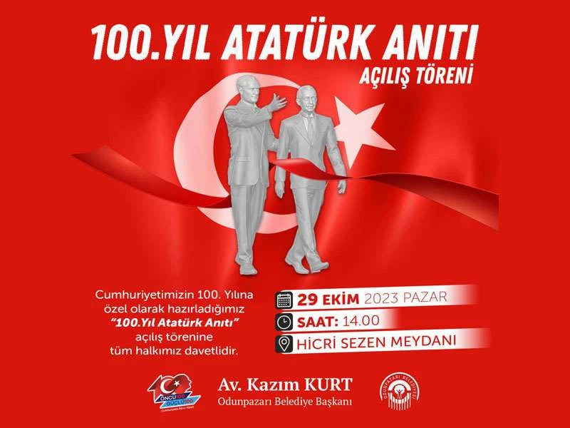 ODUNPAZARI’NDAN 100. YILA ÖZEL ATATÜRK ANITI