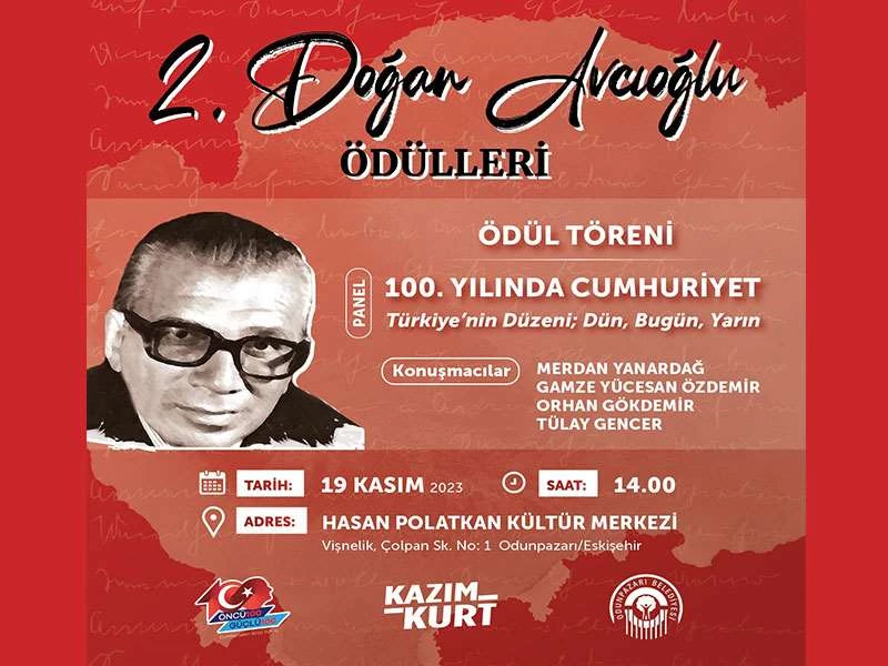 DOĞAN AVCIOĞLU ÖDÜLLERİ PAZAR GÜNÜ VERİLECEK