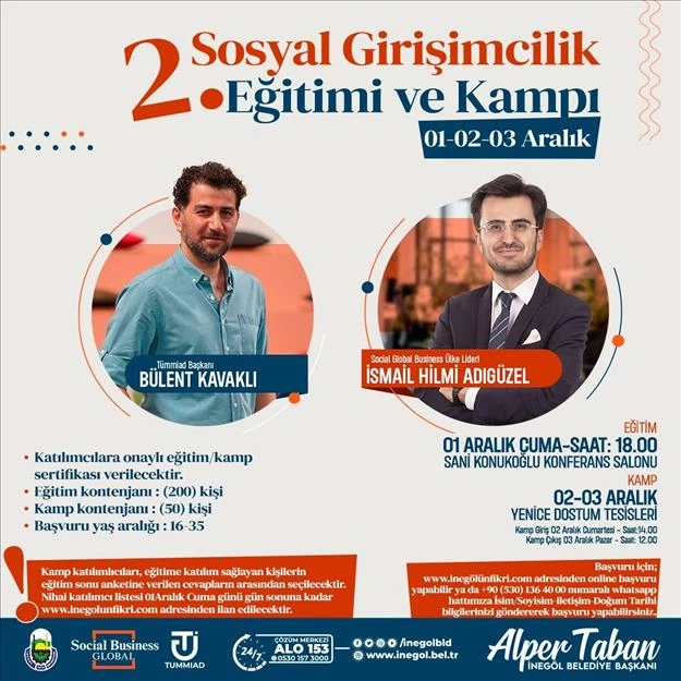 2. Sosyal Girişimcilik Eğitimi Ve Kampı Başvuruları Başladı