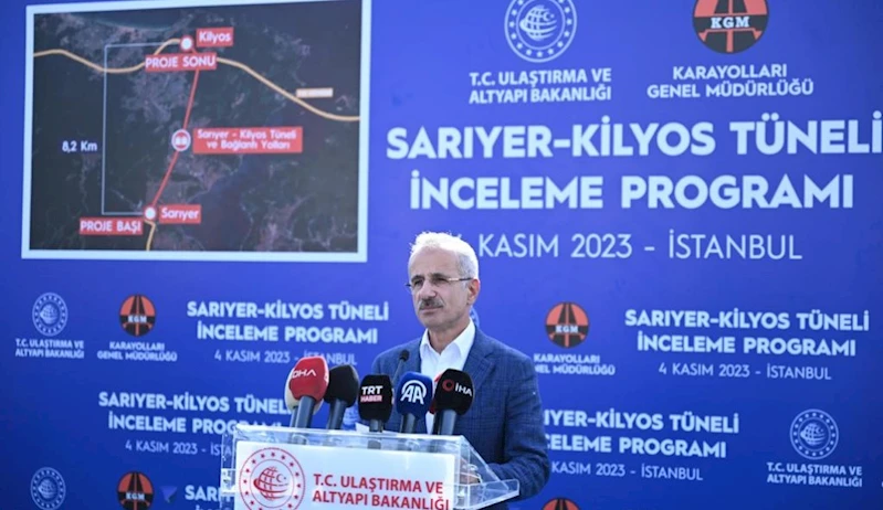 ULAŞTIRMA VE ALTYAPI BAKANI ABDULKADİR URALOĞLU SARIYER-KİLYOS TÜNELİ PROJESİNİ YERİNDE İNCELEDİ