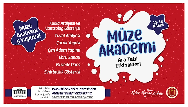 BİLECİK BELEDİYESİ MÜZE AKADEMİ 5 YAŞINDA 5 YILDA BİNLERCE ÇOCUK 10’U AŞKIN ATÖLYEDE HEM EĞLENDİ HEM ÖĞRENDİ