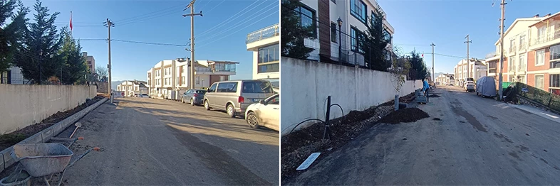 İzmit Kabaoğlu Fatih Caddesinde kaldırım imalatı