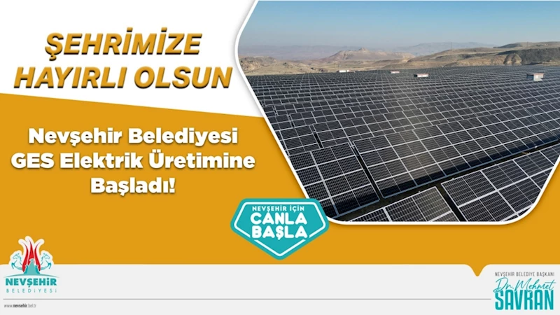 Nevşehir Belediyesi Ges Enerji Üretimine Başladı