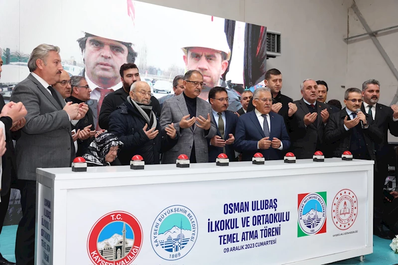 Bakan Özhaseki ve Başkan Büyükkılıç, Osman Ulubaş İlkokulu Ve Ortaokulu Temel Atma Töreni’ne Katıldı