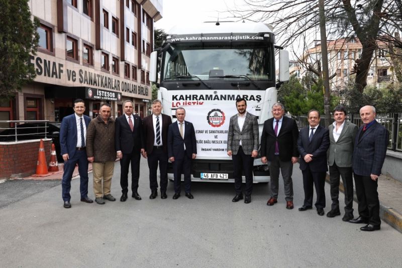 DEPREM BÖLGESİNE YARDIM TIRLARI GÖNDERİLDİ...