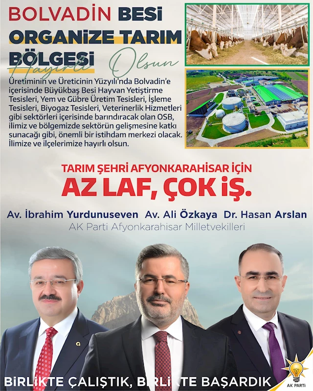 BOLVADİN İÇİN TARİHİ PROJEYE START VERİLDİ