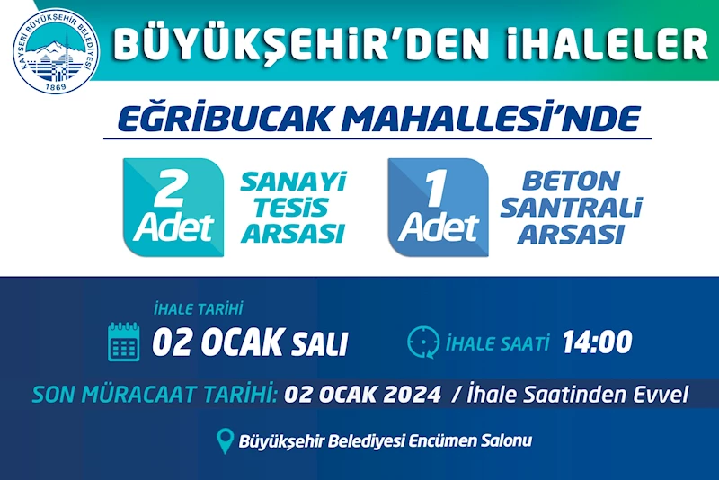 Büyükşehir’den İhale