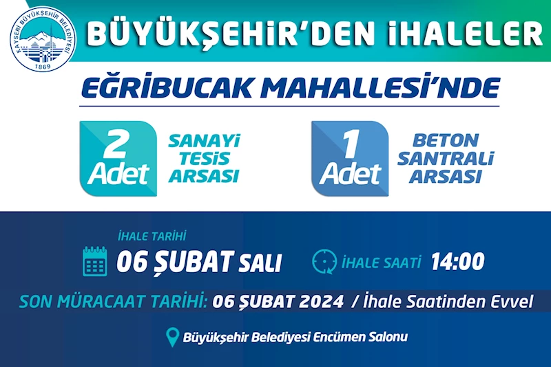 Büyükşehir’den İhale