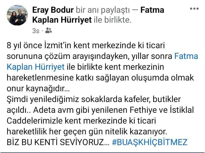 ERAY BODUR: HÜRRİYET İLE KENT MERKEZİNDE YILLARDIR BEKLEDİĞİMİZ KALİTE GELDİ