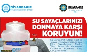 DİSKİ su sayaçlarının donmasına karşı vatandaşları uyardı