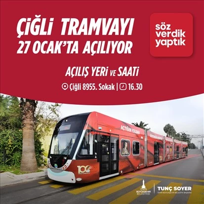 Çiğli Tramvayı’nın açılış töreni ve konser nedeniyle geçici trafik düzenlemesi