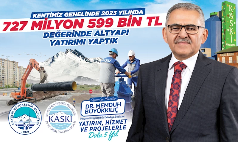 Başkan Büyükkılıç: “KASKİ’miz Dev Yatırımlarla 2023 Yılına Damga Vurdu”