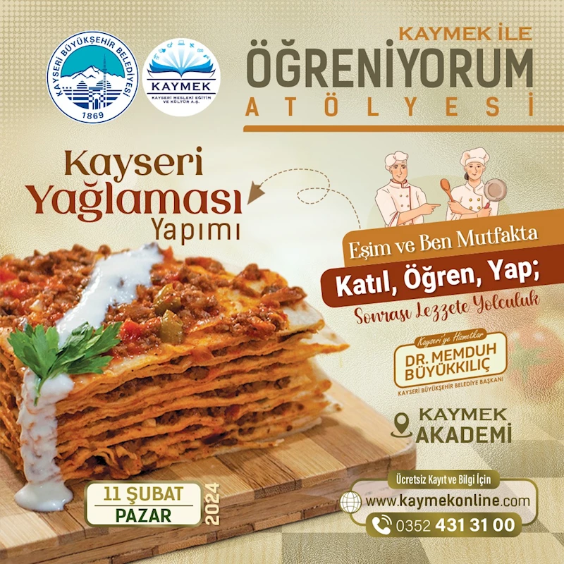 Büyükşehir KAYMEK, Evli Çiftleri Kayseri Yağlaması Etkinliği İle Buluşturacak