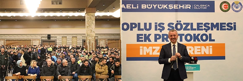 Büyükşehir’de toplu sözleşme coşkusu yaşandı