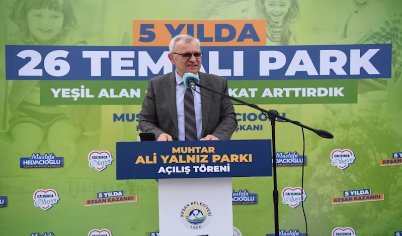 Muhtar Ali Yalnız Parkı açıldı