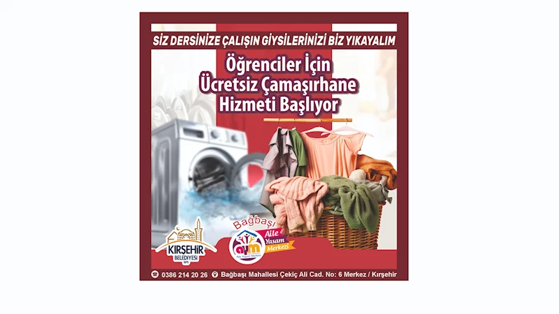 GİYSİ YIKAMA MERKEZİMİZ BAĞBAŞI AİLE YAŞAM MERKEZİ’NDE FAALİYETE GEÇTİ