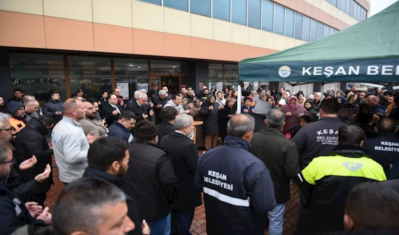 Hayatını kaybeden belediye personeli Fikret Gürpınar, son yolculuğuna uğurlandı