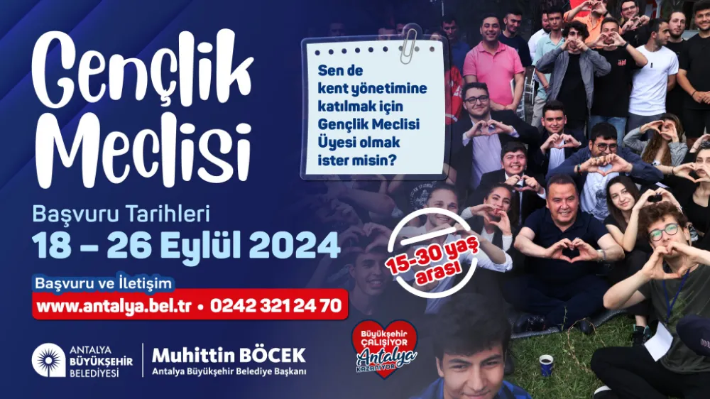 Büyükşehir Gençlik Meclisine başvurular başladı