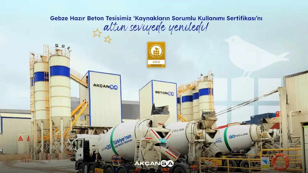 AKÇANSA Gebze Hazır Beton Tesisi Altın Sertifikayı Yeniledi